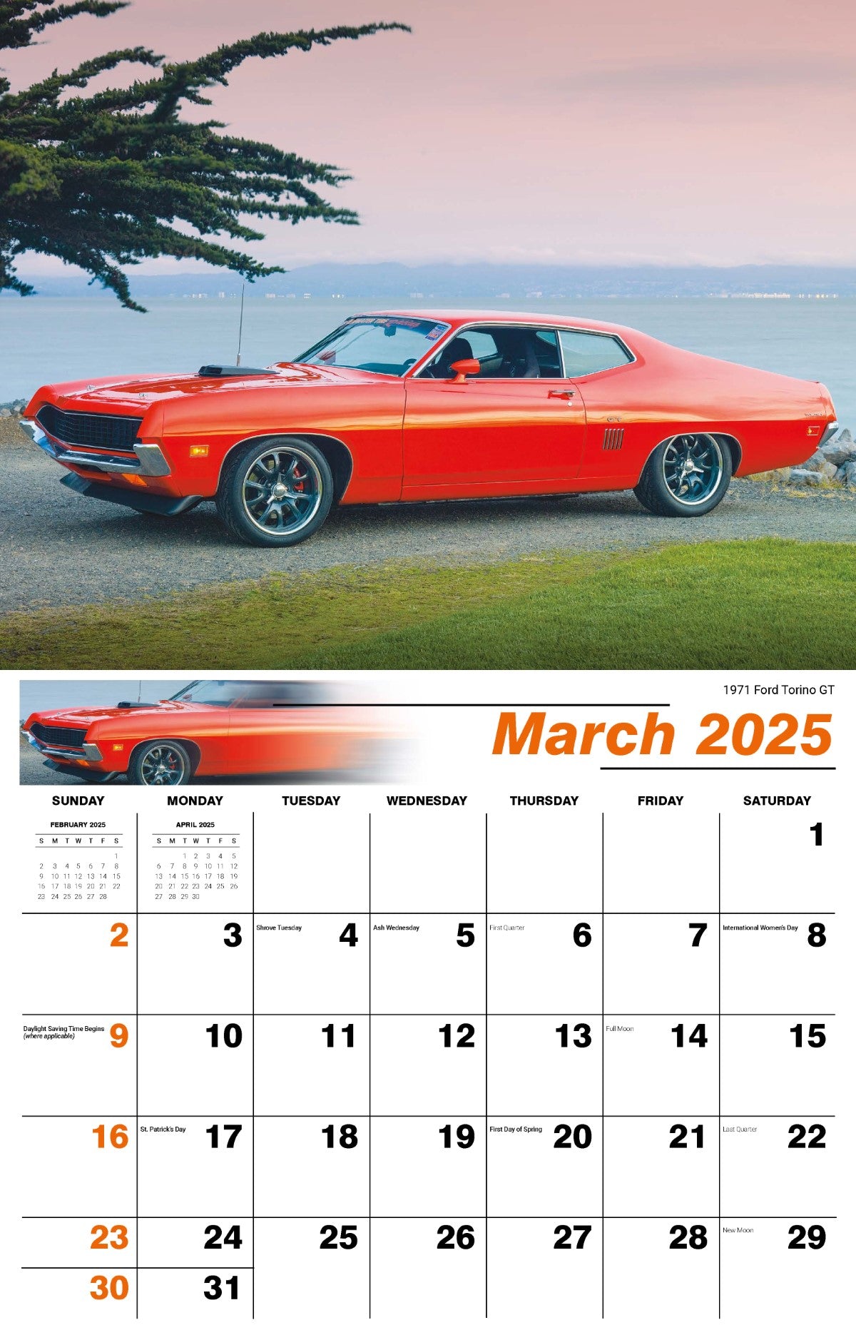 Galleria Wall Calendar 2025 Classic Cars
