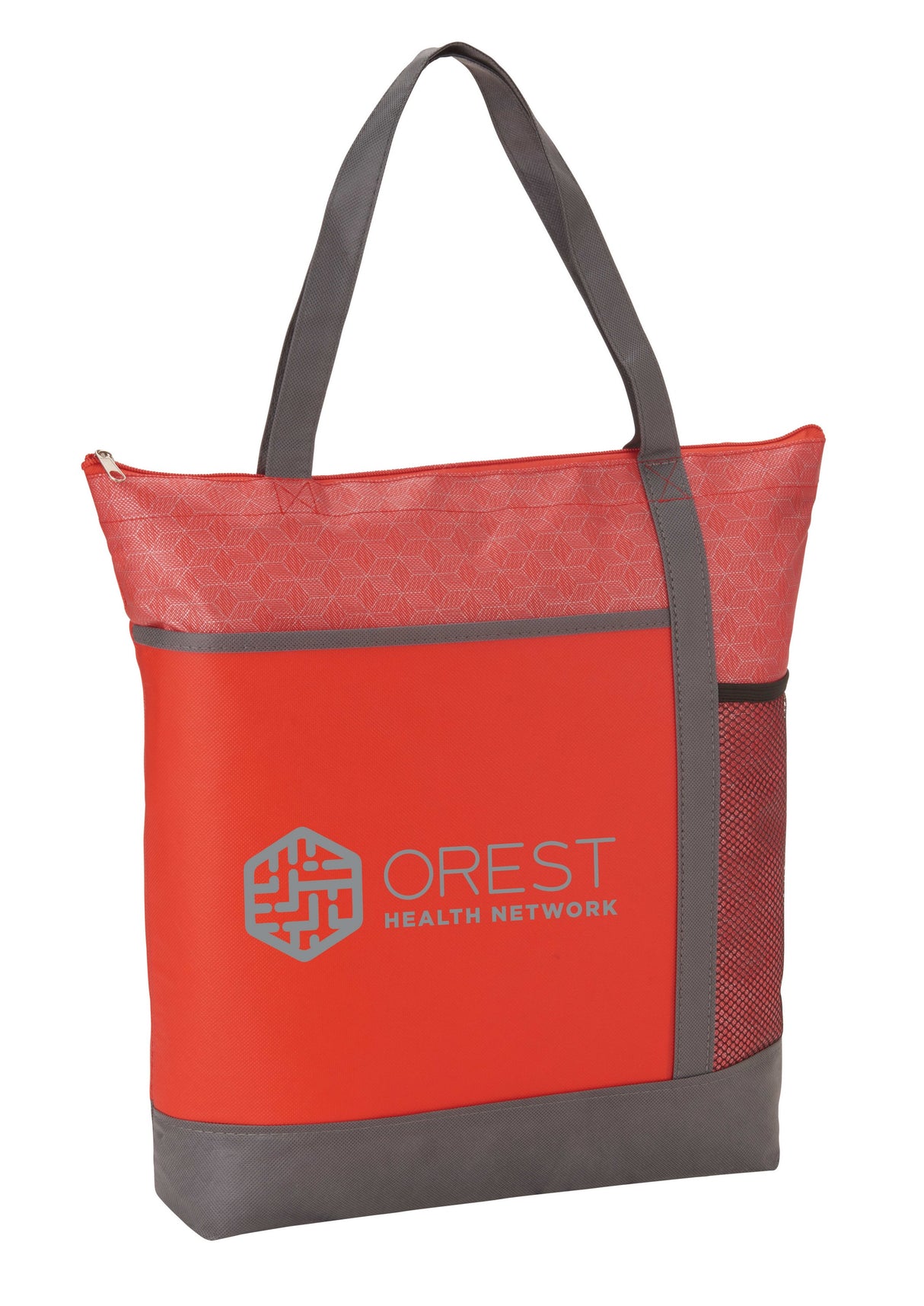 Chrome Non-Woven Zipper Convention Tote