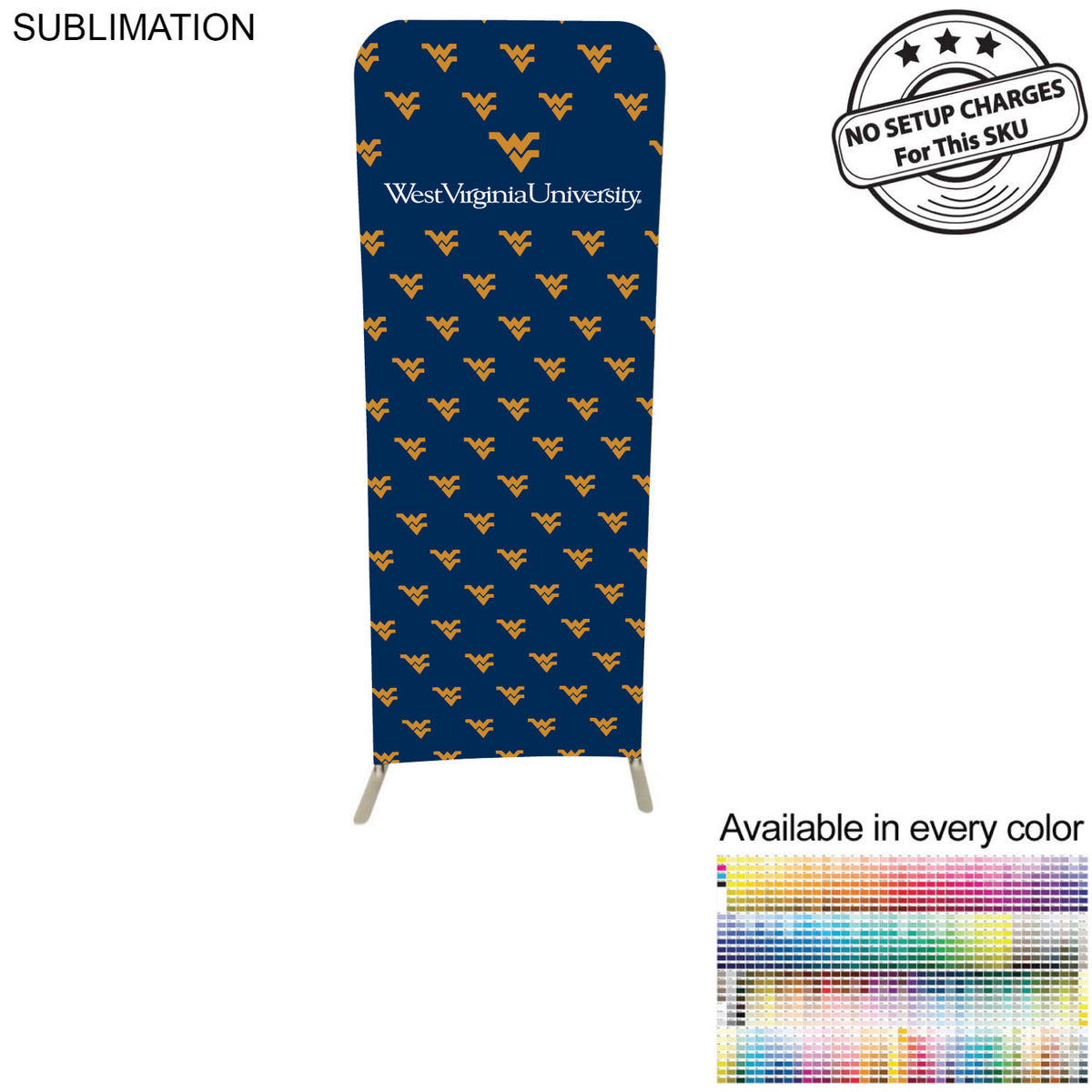 School University 2'W x 78"H EuroFit Straight Wall Display Kit with Full Color Graphics Double Sided