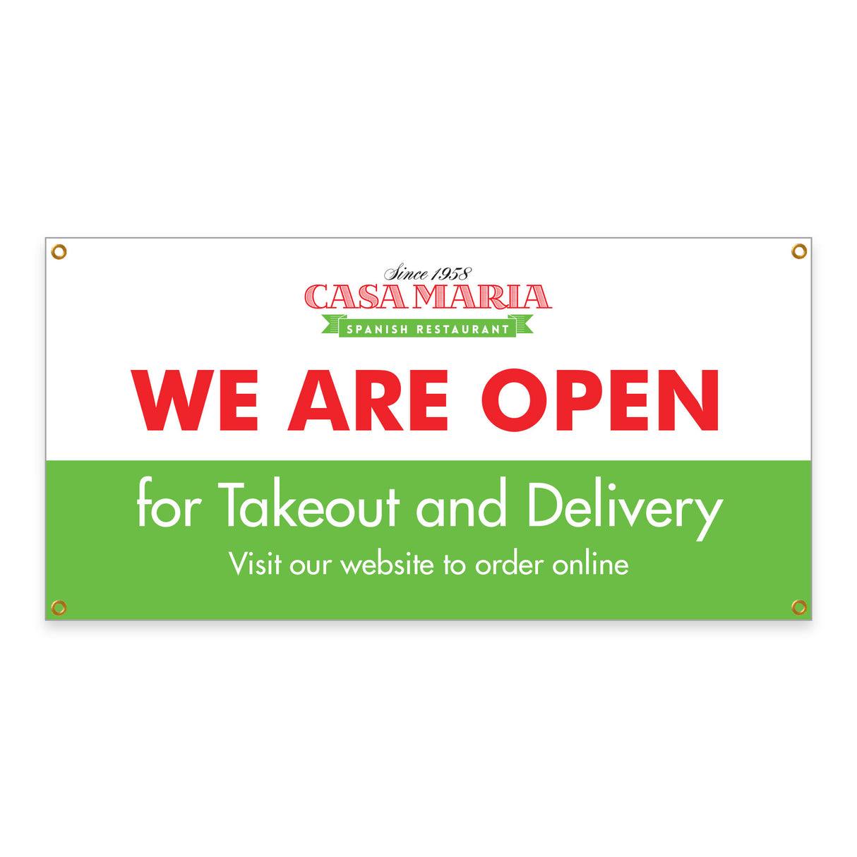 24"h x 48"w Custom Vinyl Banner