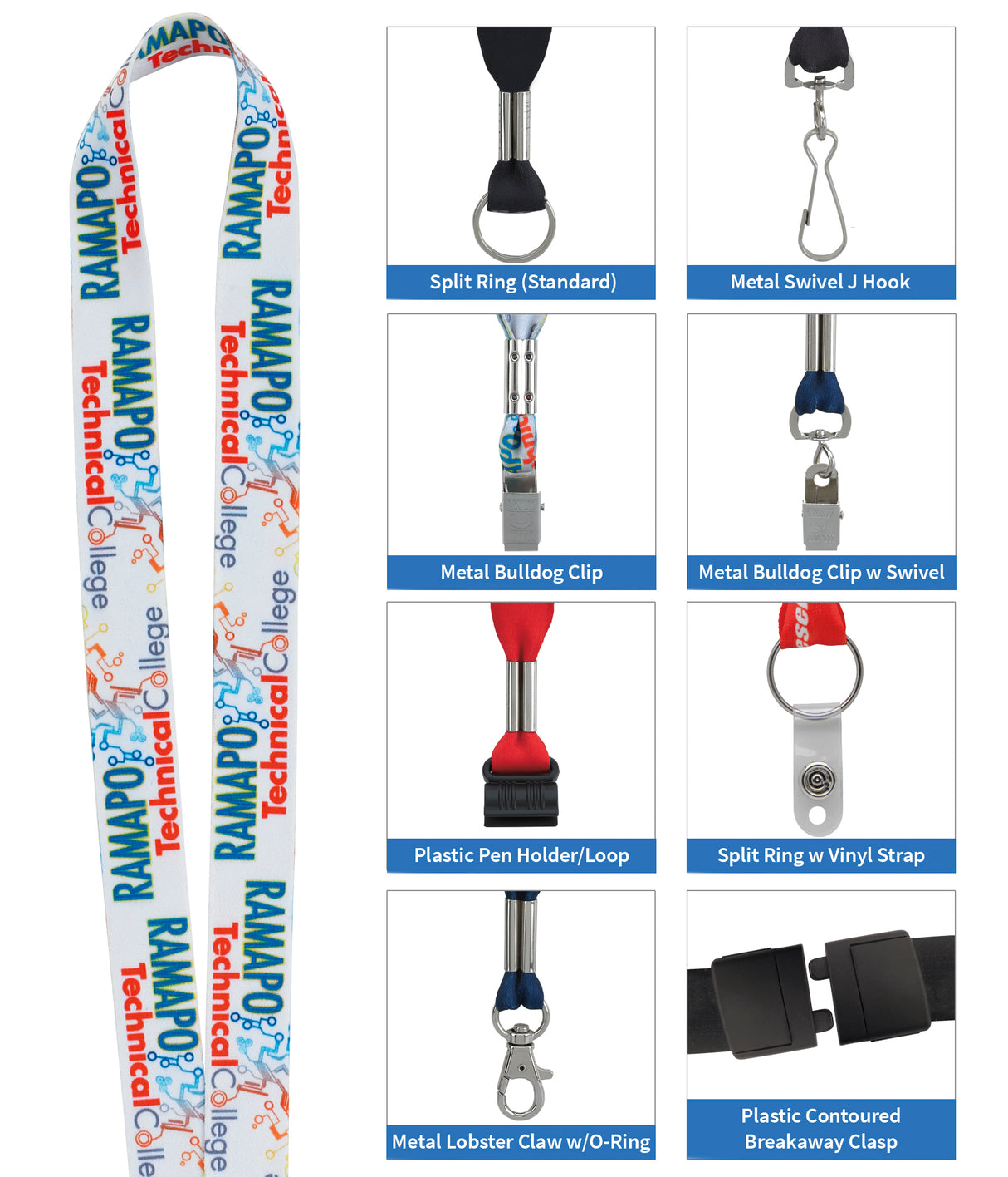 3/4" 'Fine Print' Lanyard