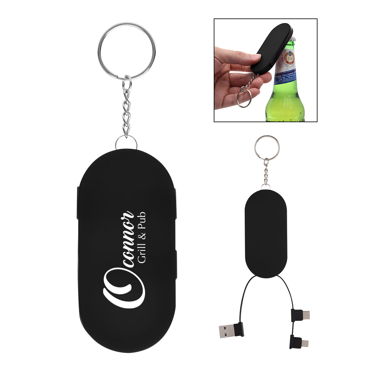 Hideaway 3-in-1 Charging Cable & Bottle Opener