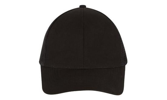 000963 Trucker Style Brushed Cotton Cap w/Mesh Back