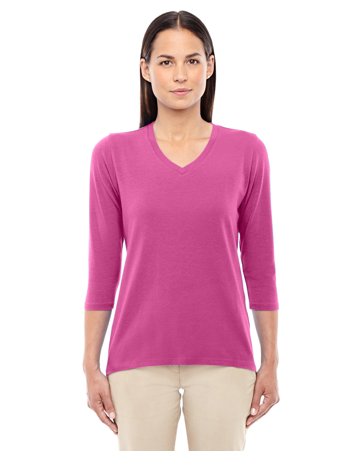 DEVON AND JONES Ladies' Perfect Fit? Bracelet-Length V-Neck Top