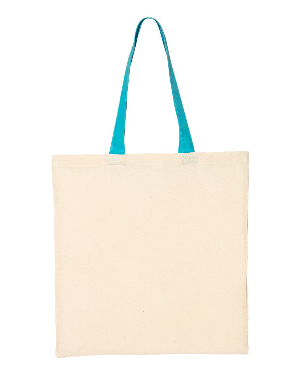 Q-Tees™ Economical Tote w/Contrast-Color Handles
