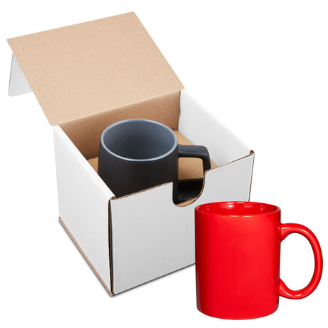 11 Oz. Basic C Handle Ceramic Mug Gift Set