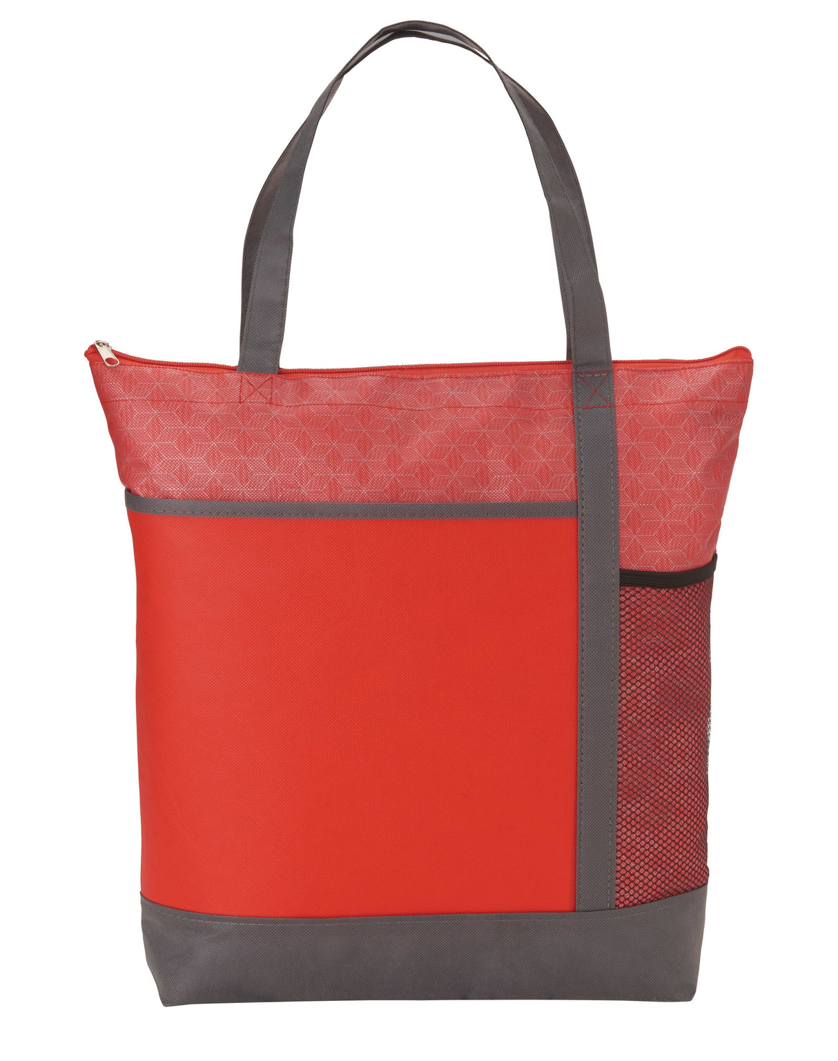 Chrome Non-Woven Zipper Convention Tote