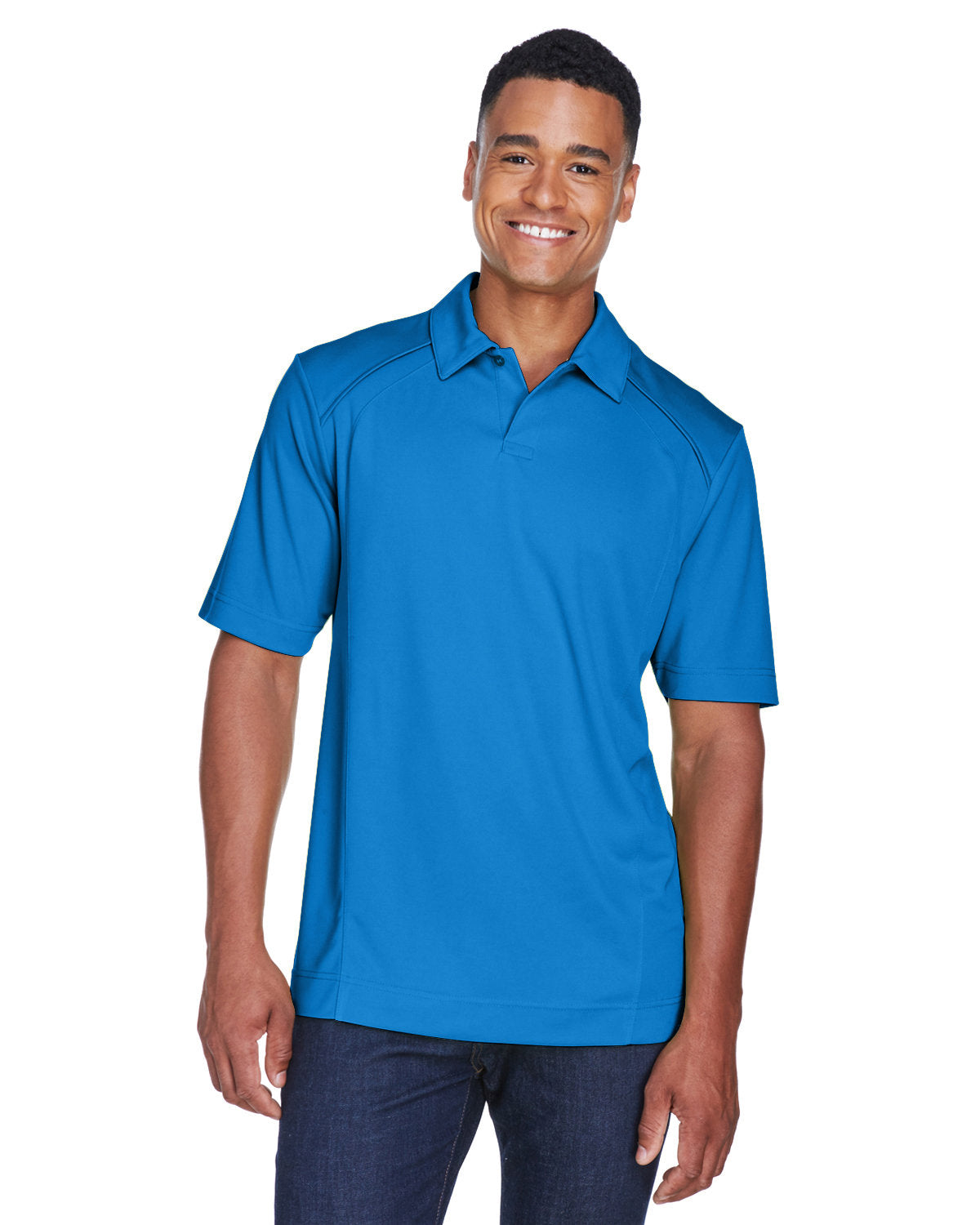 000189 NORTH END SPORT RED Men's Recycled Polyester Performance Piqué Polo