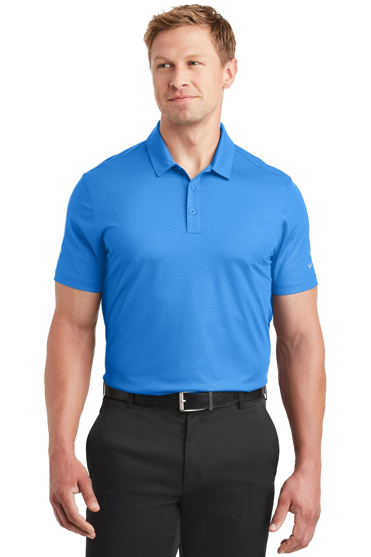 Nike Golf Dri-FIT Embossed Tri-Blade Polo Shirt