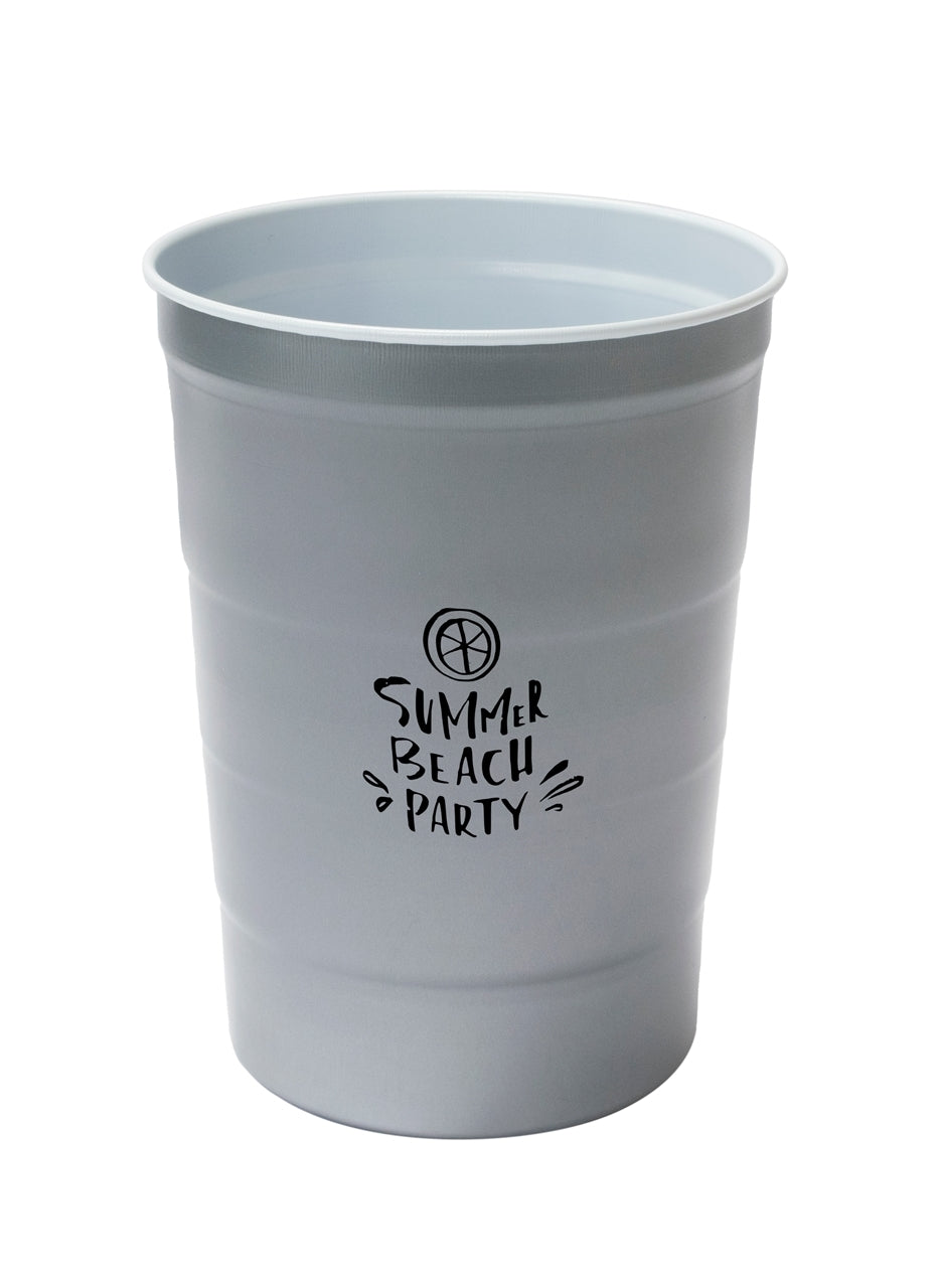 Party Chill-Cup, 16oz steel cup grey/white