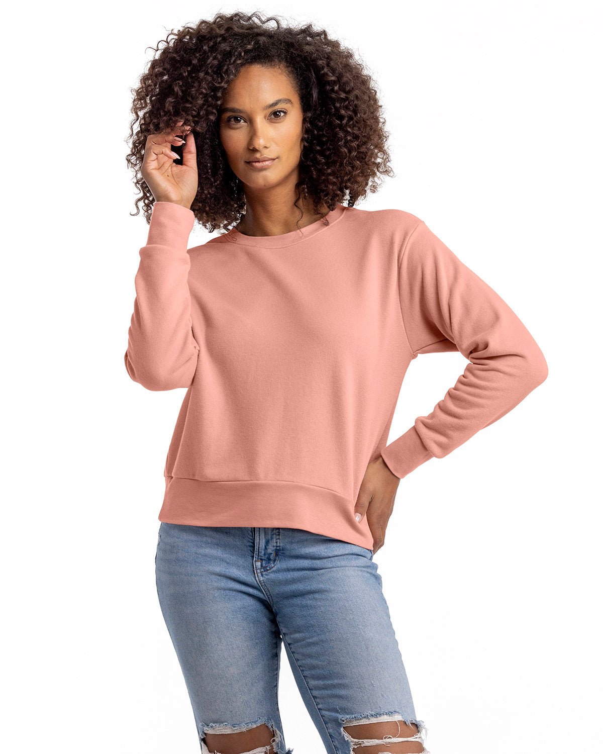 NEXT LEVEL APPAREL Ladies' Laguna Sueded Sweatshirt