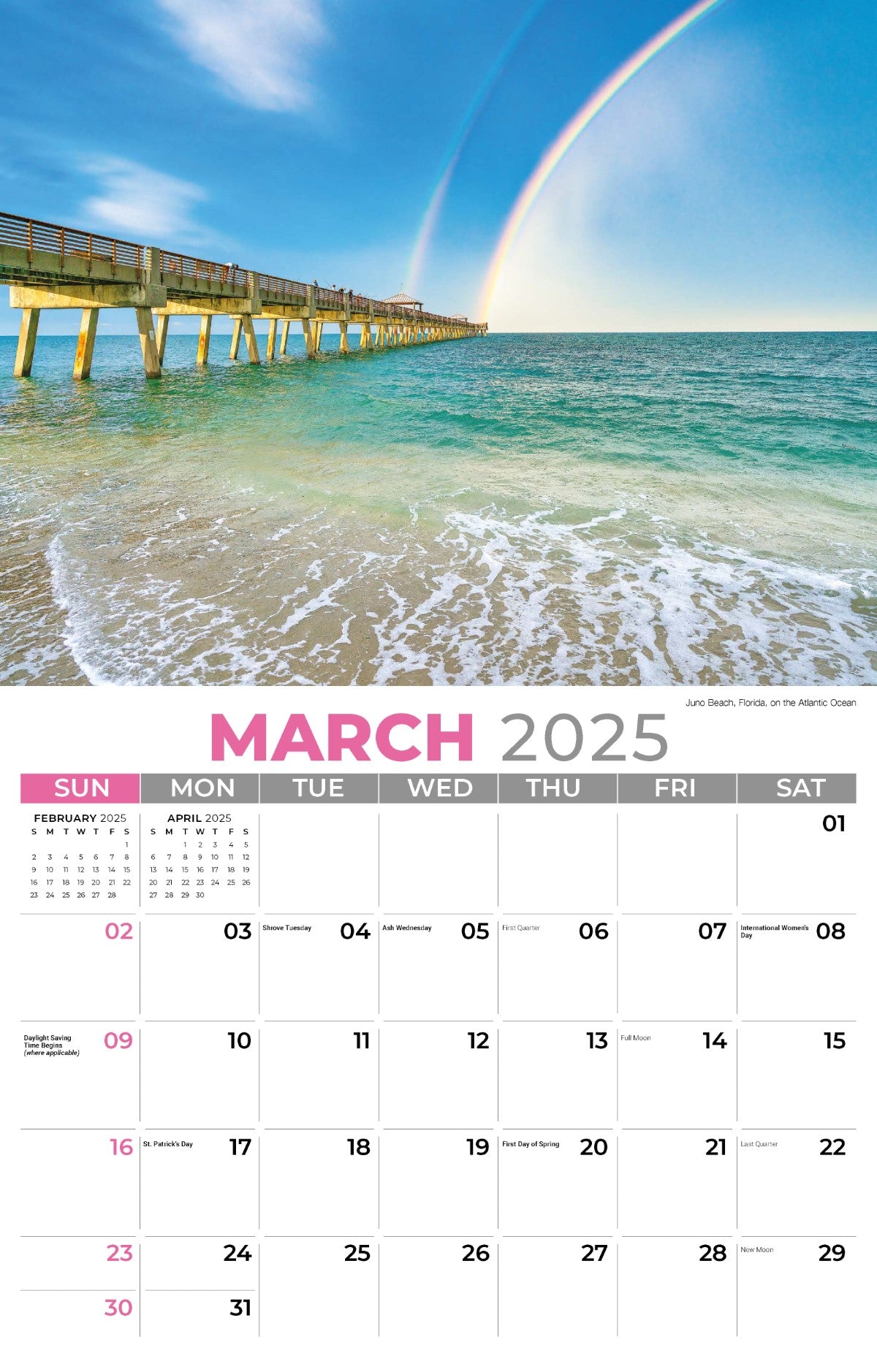 Galleria Wall Calendar 2025 Sun Sand & Surf