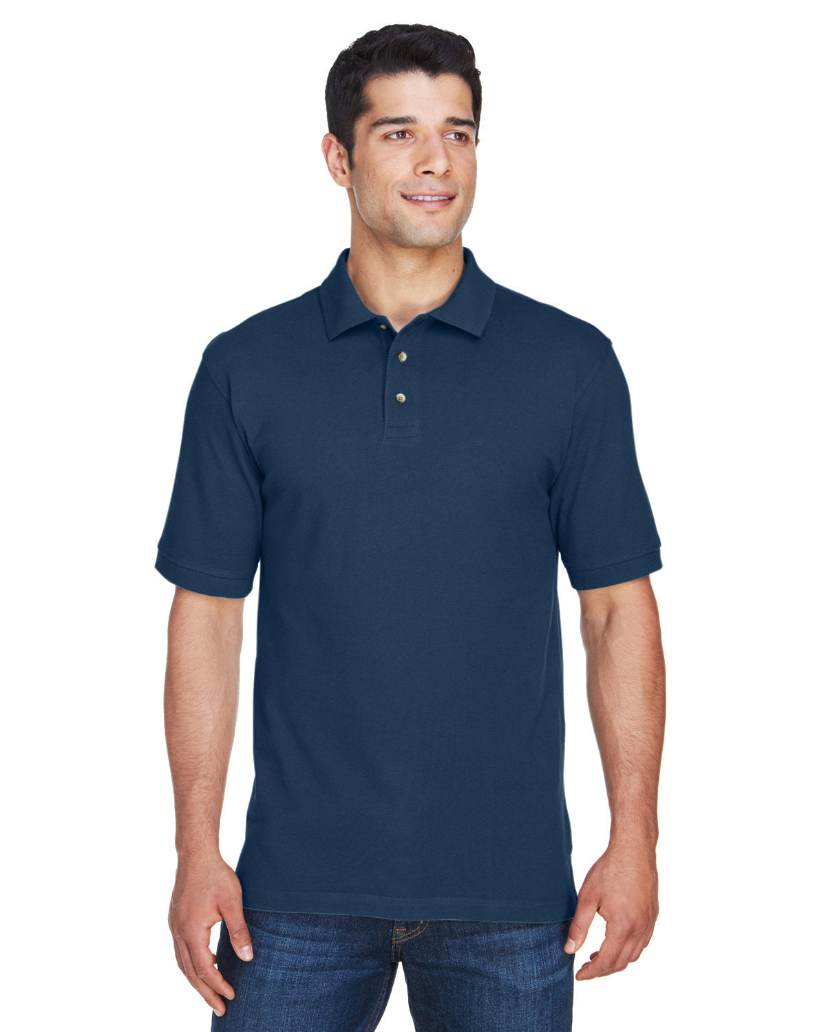 Harriton Men's Tall 6 oz. Ringspun Cotton Piqué Short-Sleeve Polo