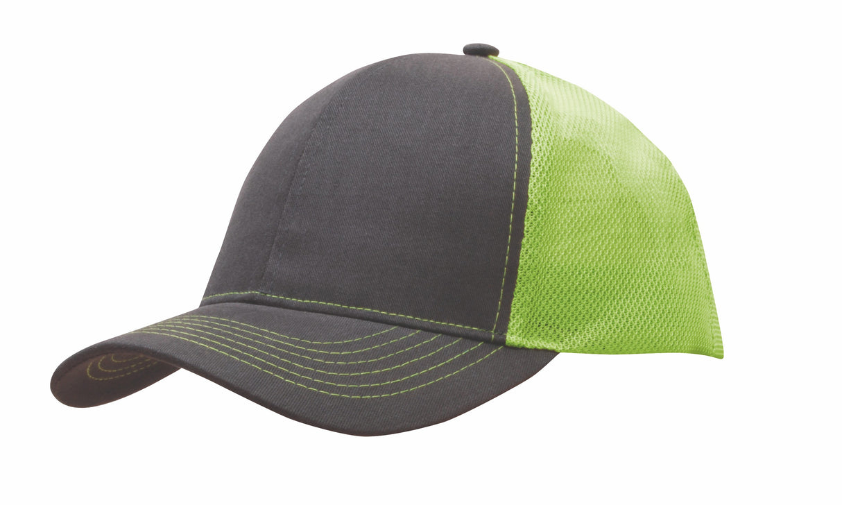 Brushed Cotton Cap w/Mesh Back