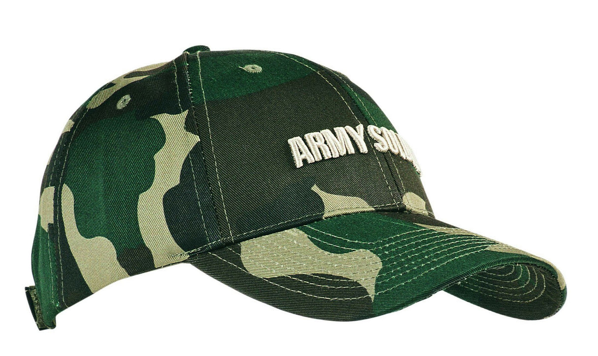 Cotton Twill Cap w/Camouflage Print
