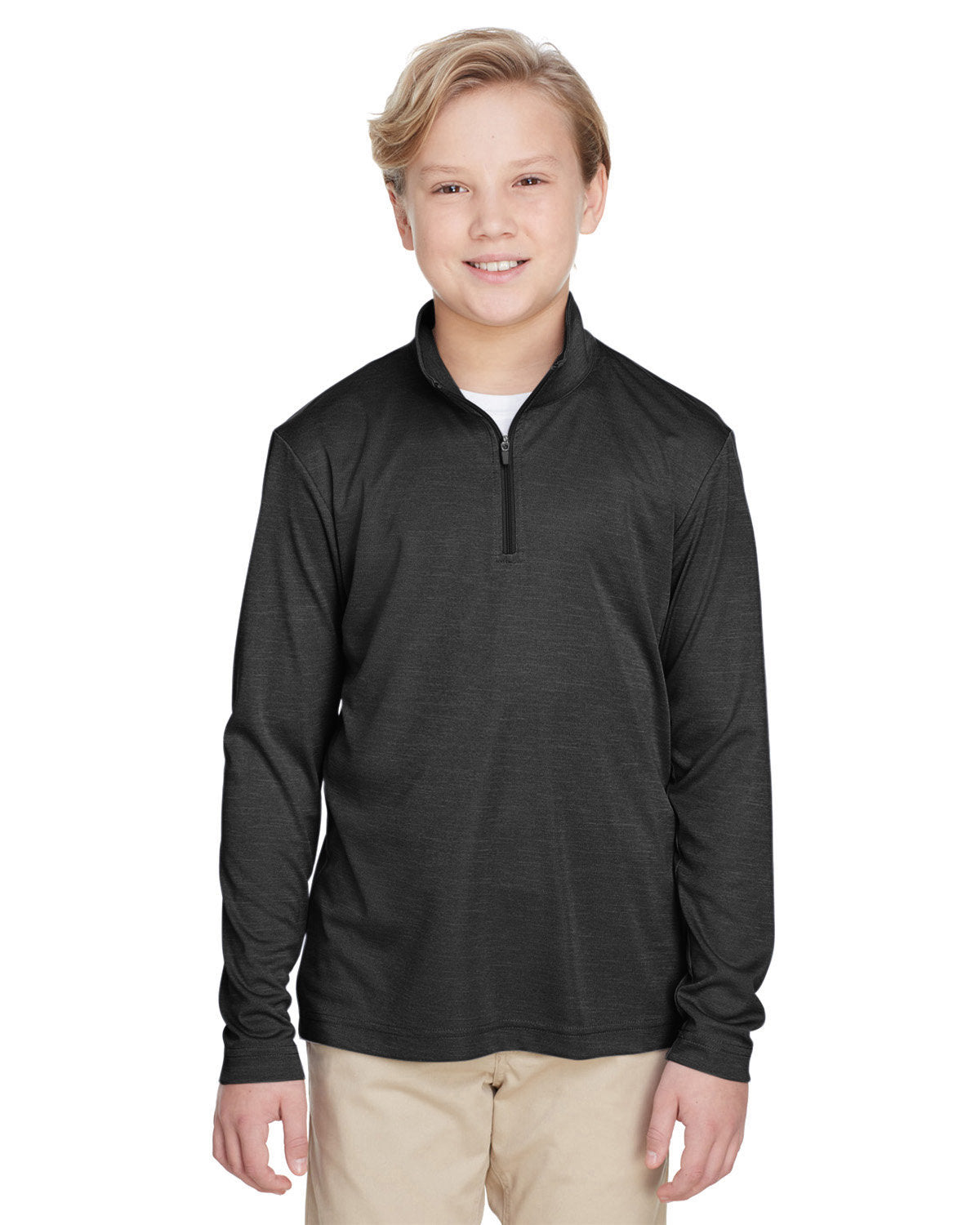 Team 365 Youth Zone Sonic Heather Performance Quarter-Zip