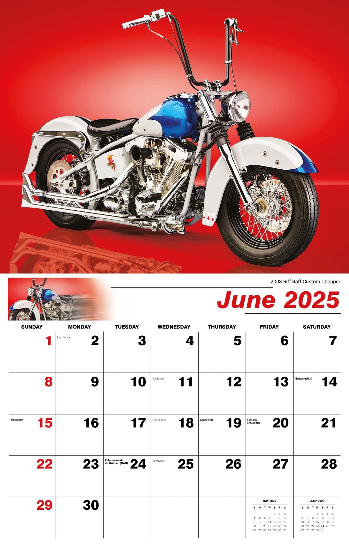 Galleria Wall Calendar 2025 Motorcycle Mania Calendar