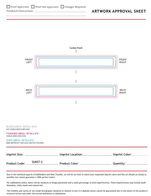Ultra Soft and Smooth Microfleece Scarf, 8x60, Sublimated Edge to Edge BOTH sides