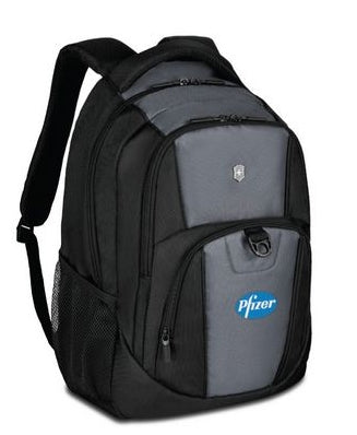 Journey Traverse 16" Black & Grey Laptop Backpack (14.2"x17.3"x9.4")