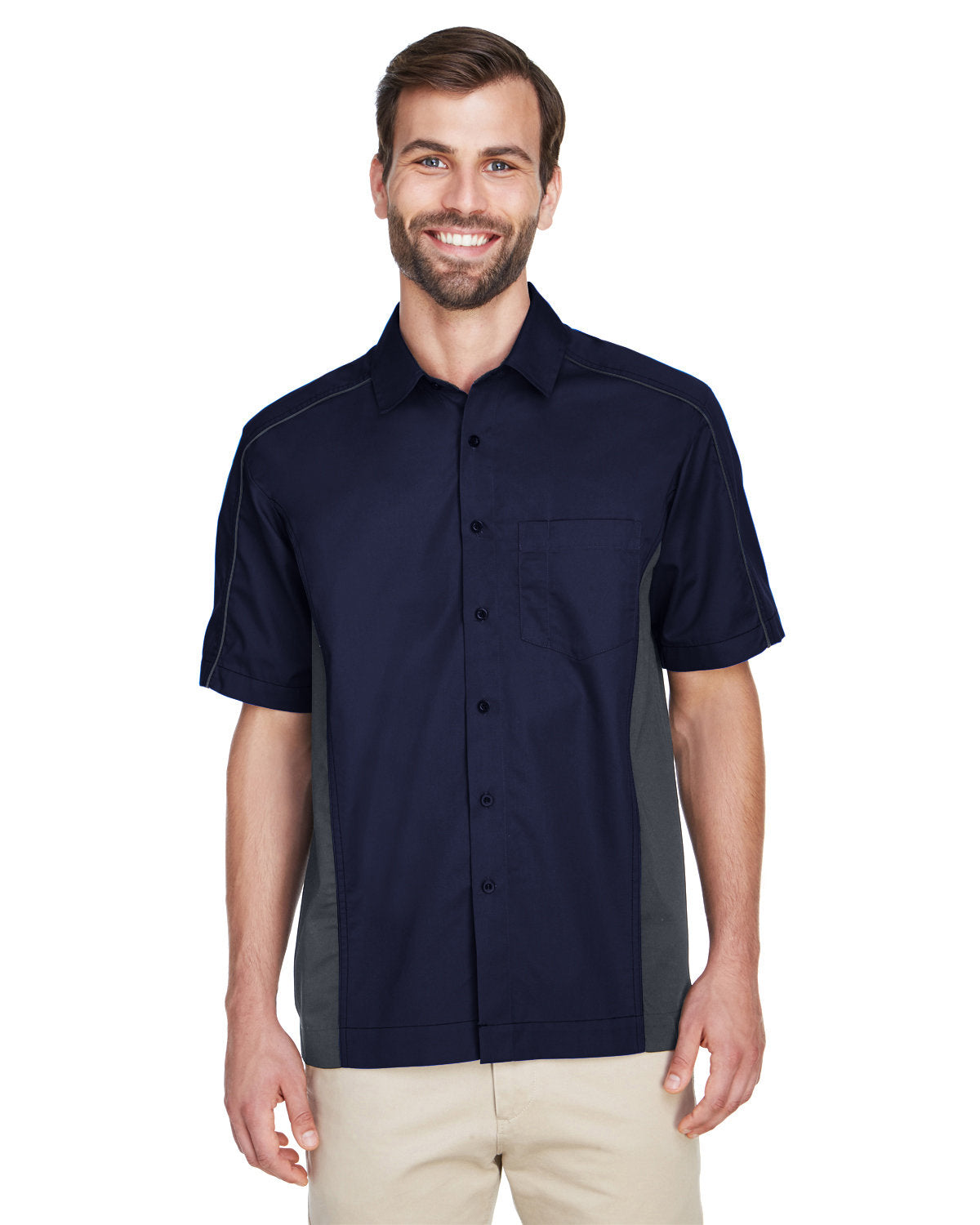 NORTH END Men's Fuse Colorblock Twill Shirt