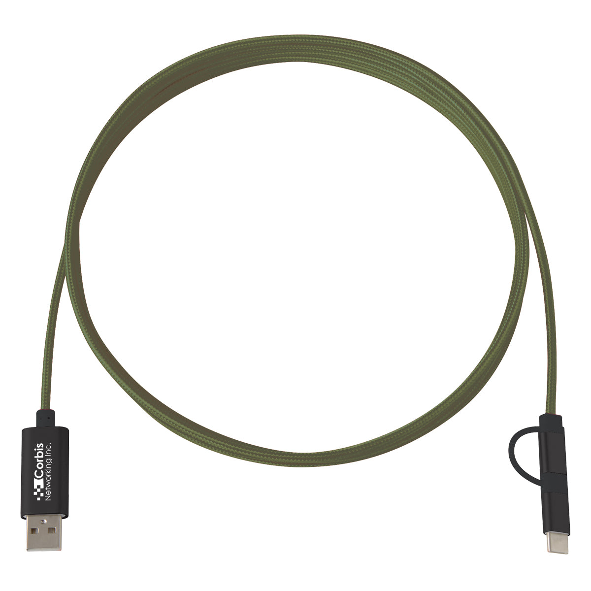 3-in-1 10 Ft. Braided Charging Cable
