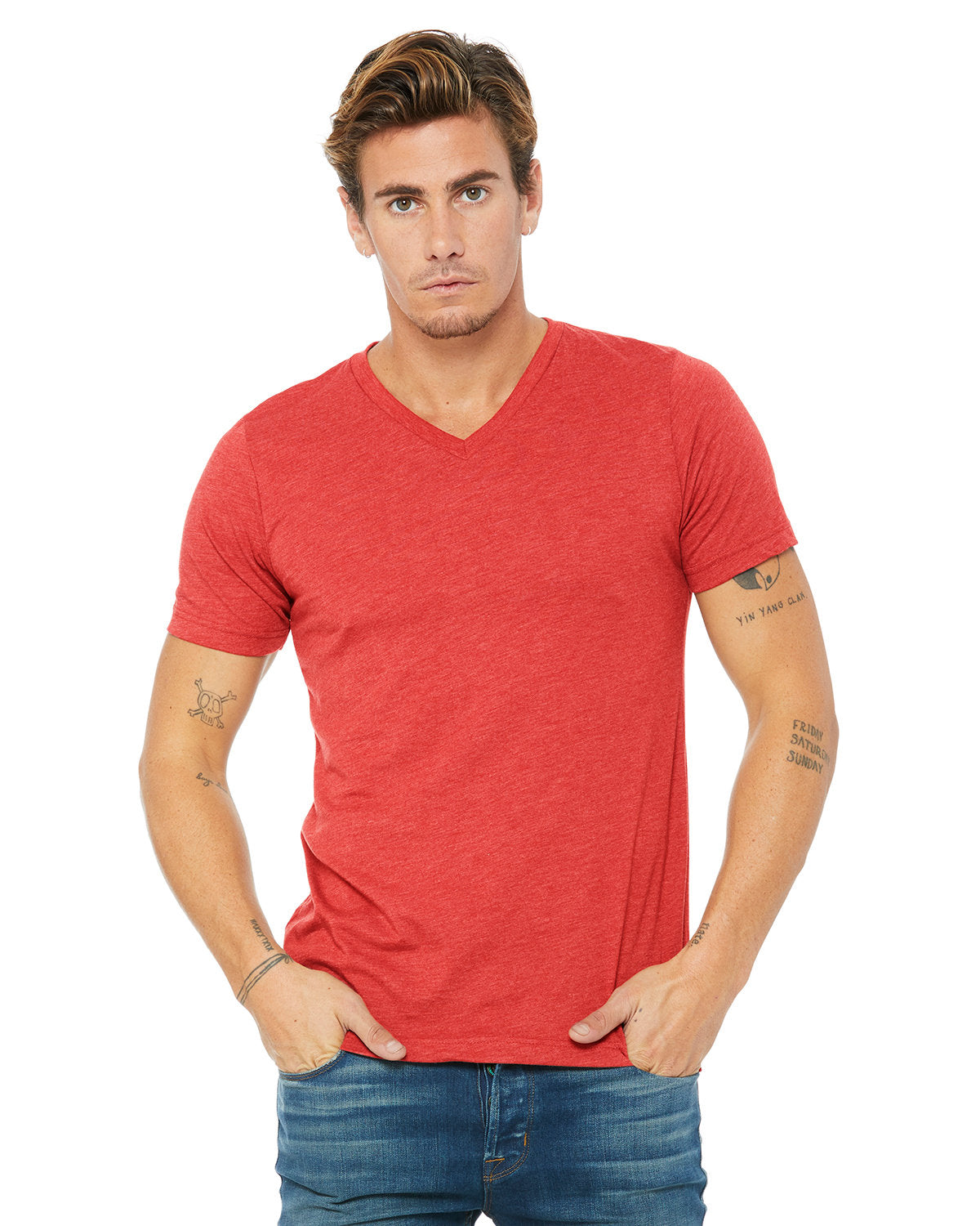 BELLA+CANVAS Unisex Triblend V-Neck T-Shirt