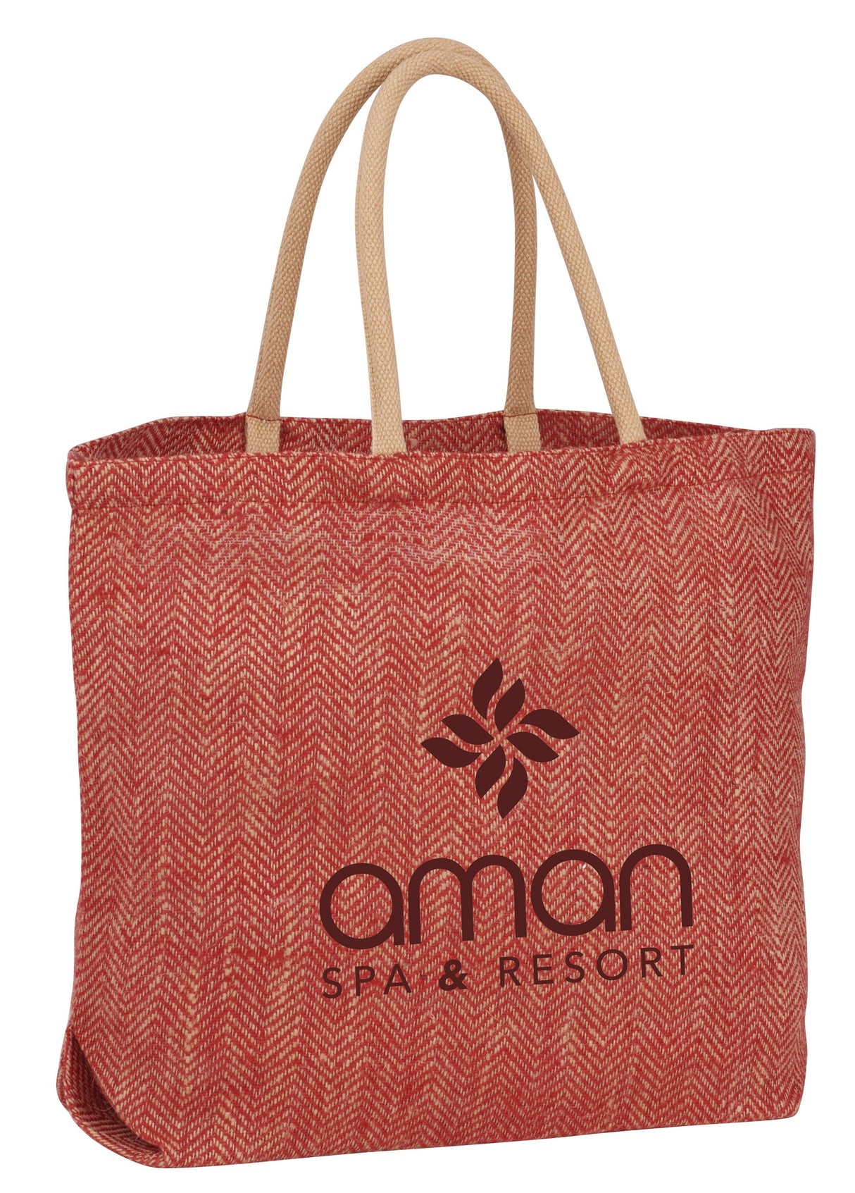 Herringbone Jute Tote