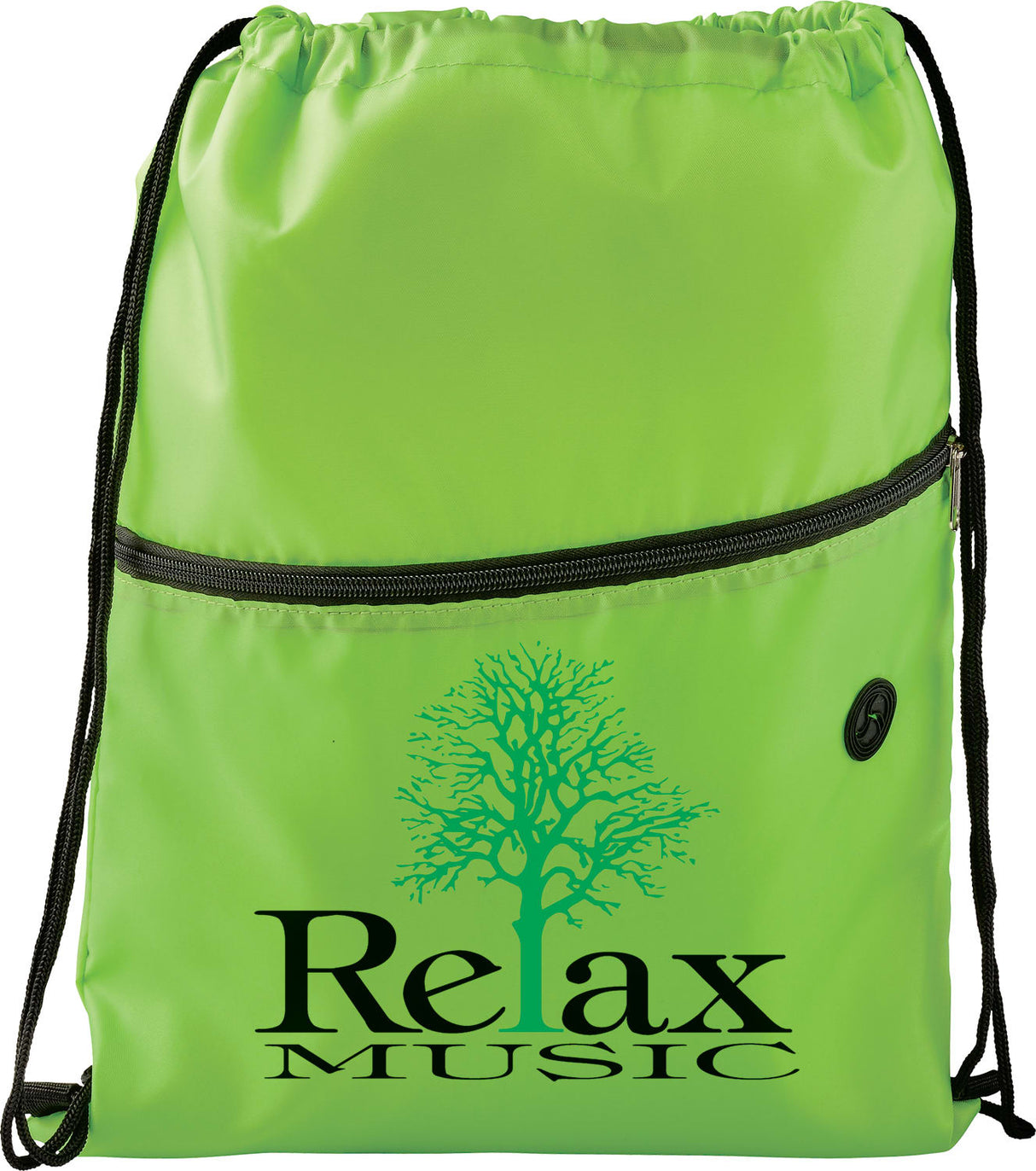 Insulated Zippered Drawstring Bag