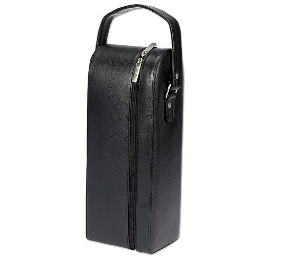 Single Wine Bottle Holder, top grain leather