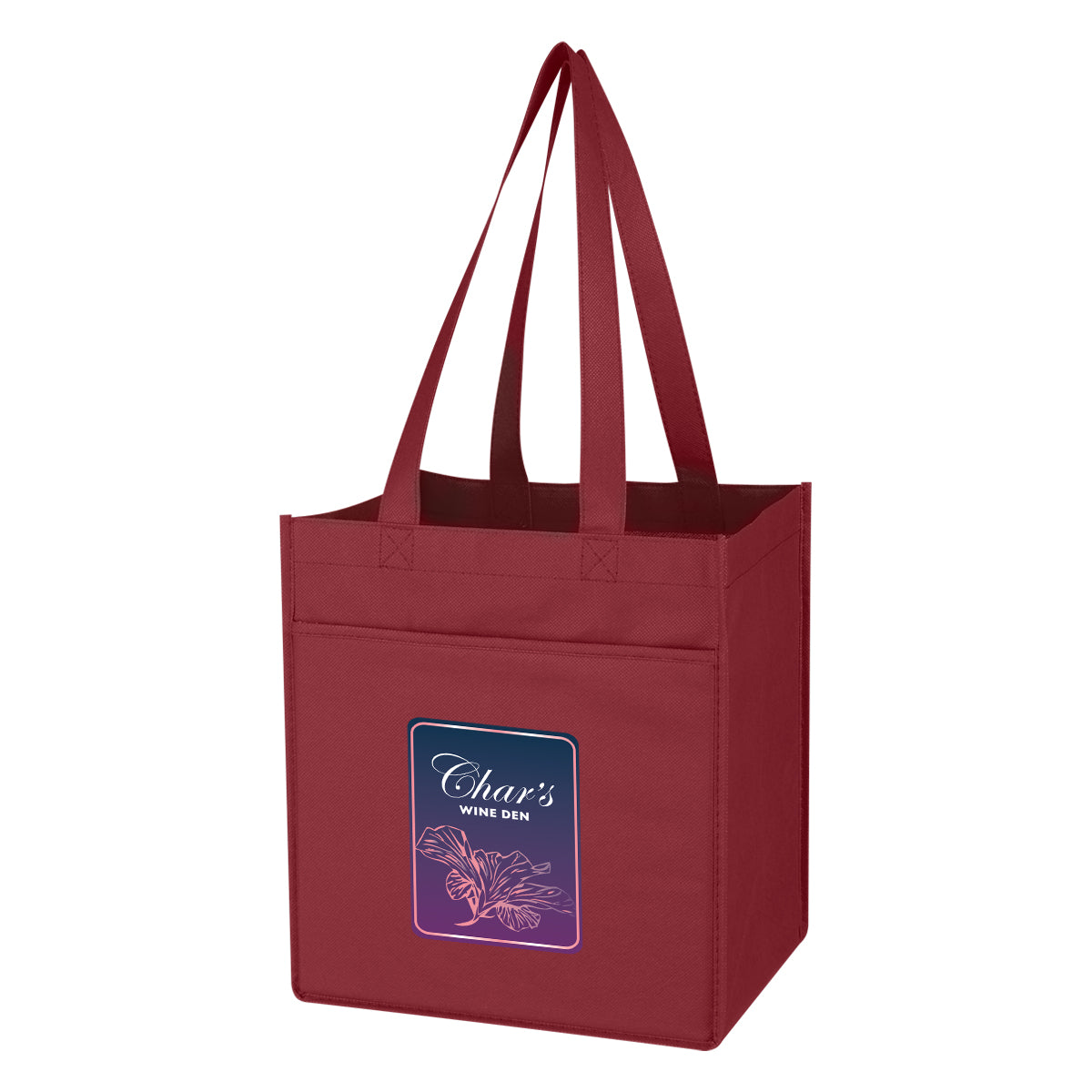 000542 Non-woven 6 Bottle Wine Tote Bag