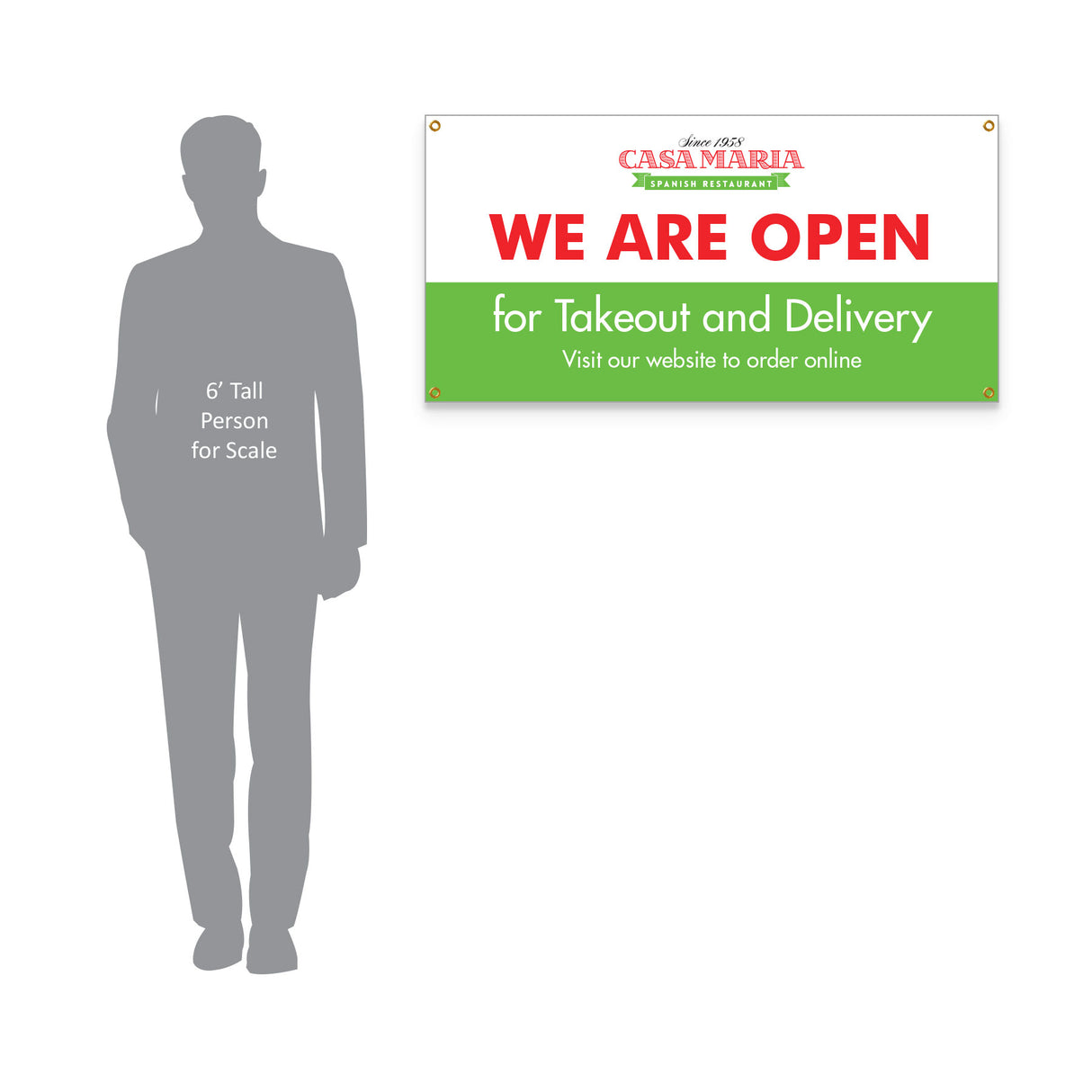 24"h x 48"w Custom Vinyl Banner