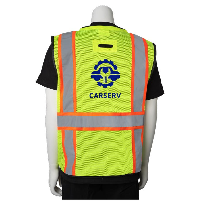 Two-Tone 11 Pocket Tech-Ready Mesh Surveyors Vest