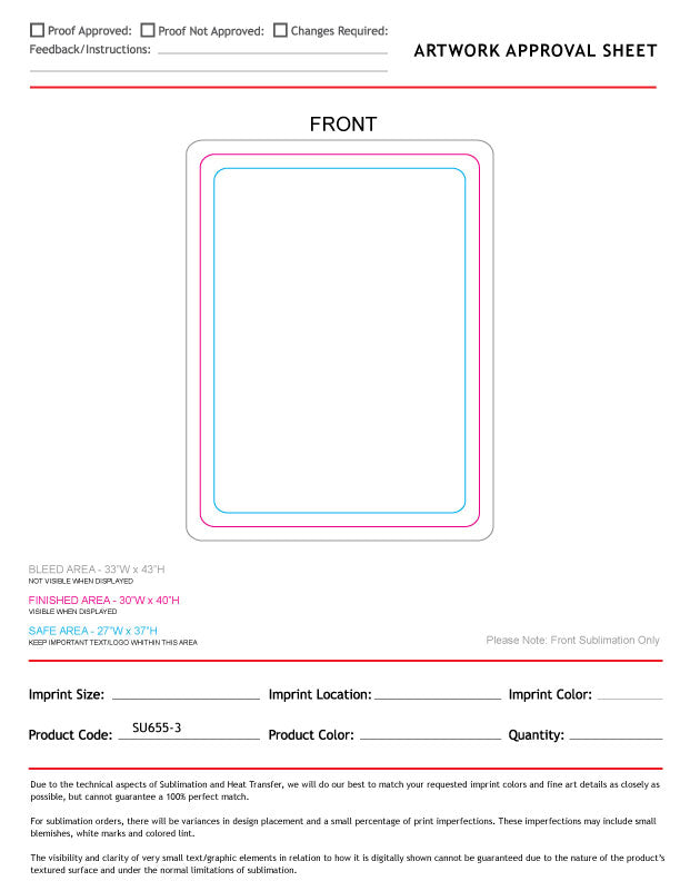 Personalized Ultra Soft and Smooth Microfleece Baby Blanket, 30x40, Sublimated Edge to Edge 1 side