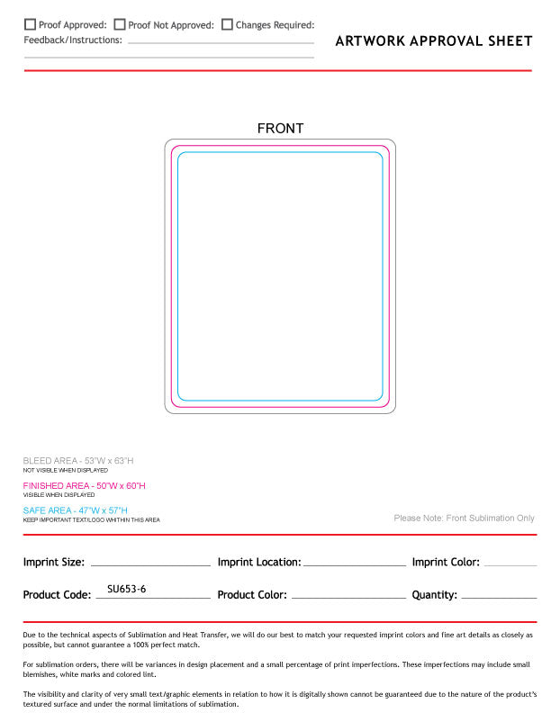 Personalized Ultra Soft and Smooth Microfleece Blanket, 50x60, Sublimated Edge to Edge 1 side