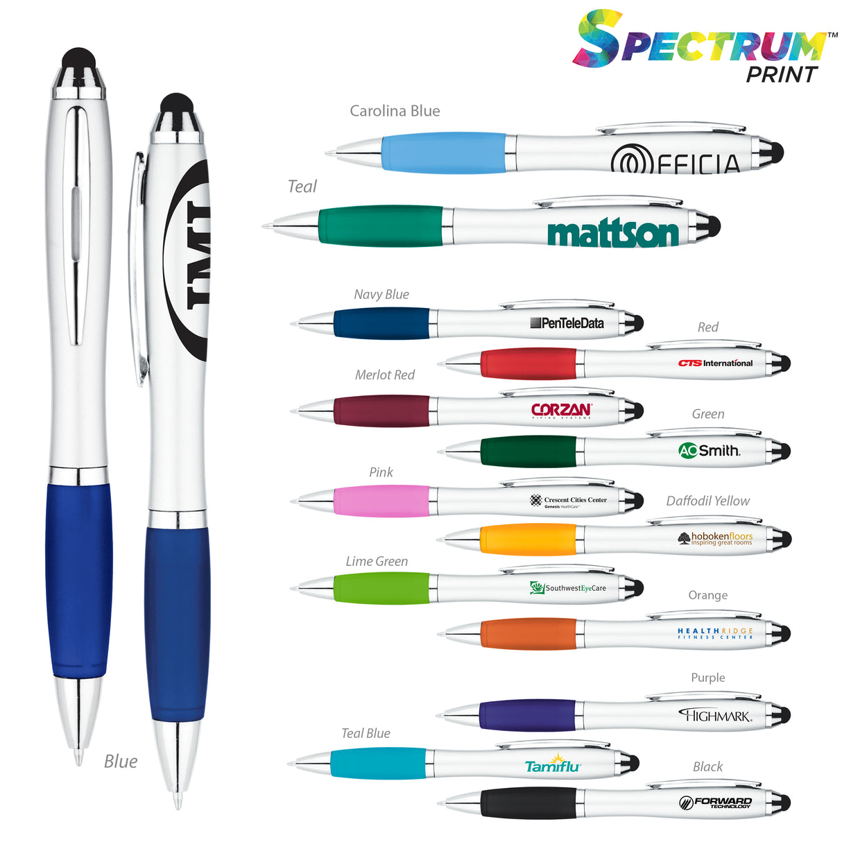Curvaceous Ballpoint Stylus Pen