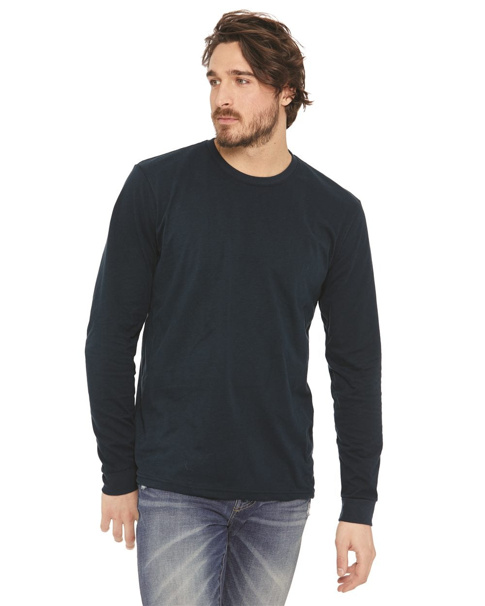 Next Level Sueded Long Sleeve Crew Shirt