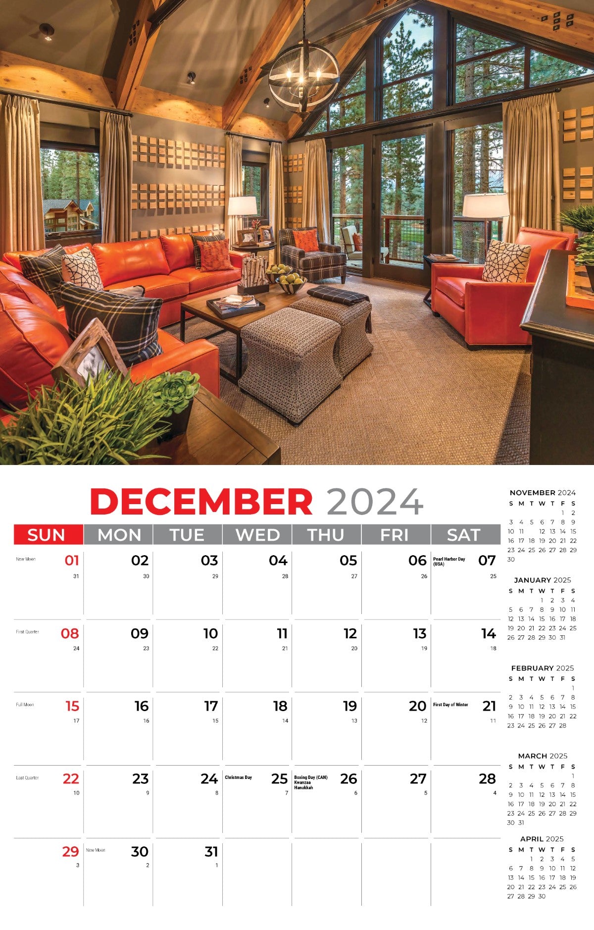 Galleria Wall Calendar 2025 Decor & Design