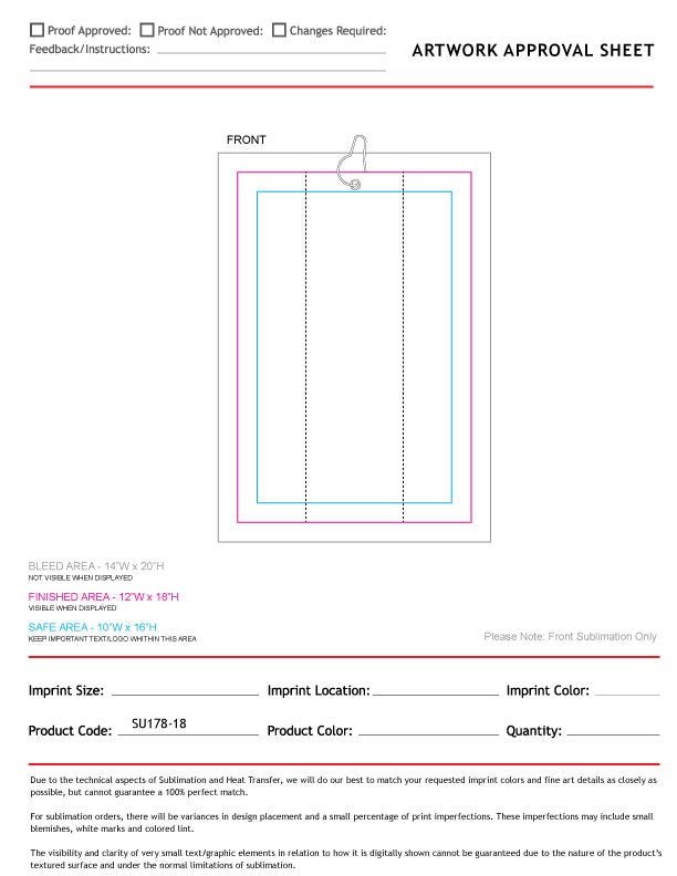 48Hr Quick Ship-Microfiber Dri-Lite Terry Golf Towel, 18" length, Trifold Grommet & Hook, Sublimated