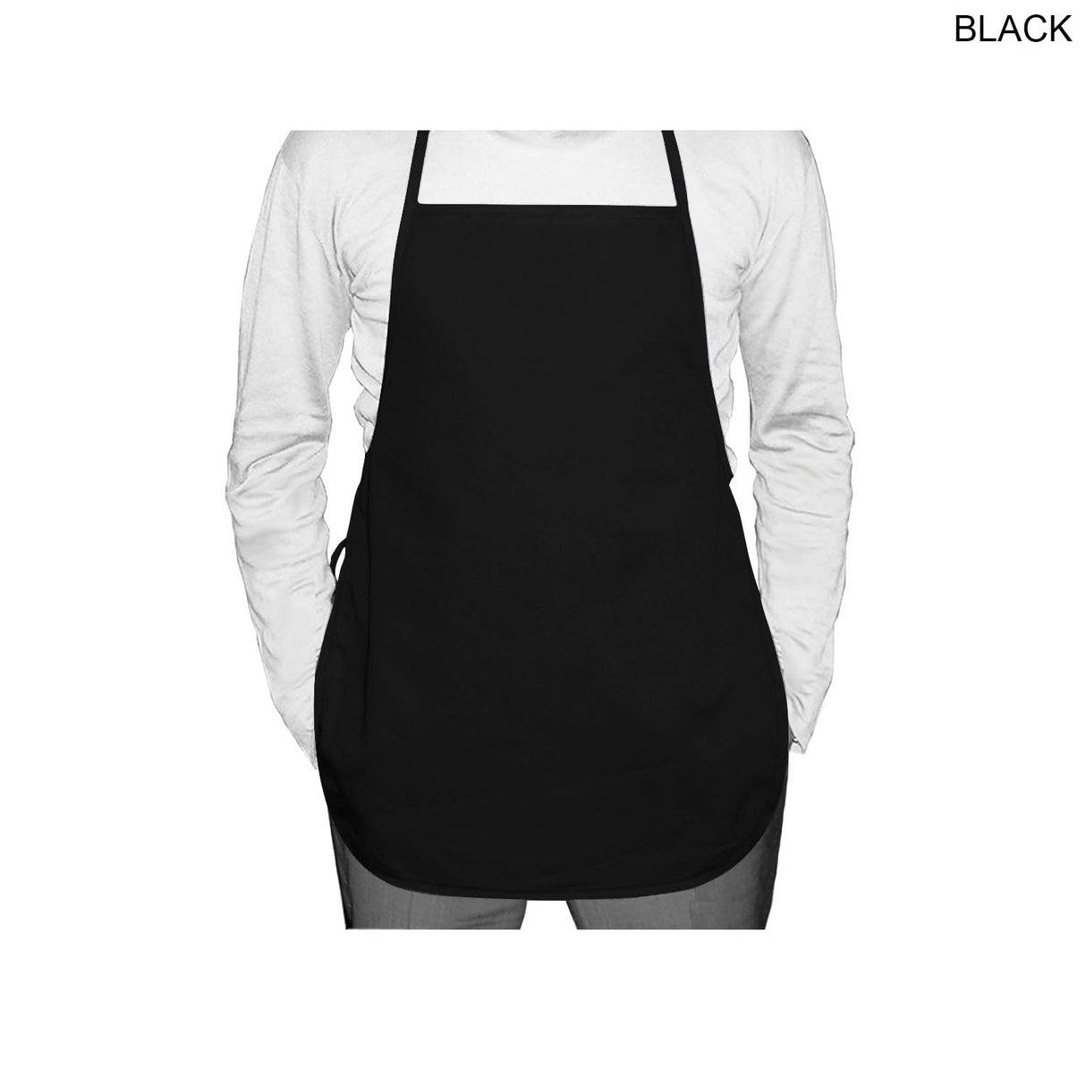 Shorter Length Twill Bib Apron, 19x24, No Pockets, Blank Only, In Stock