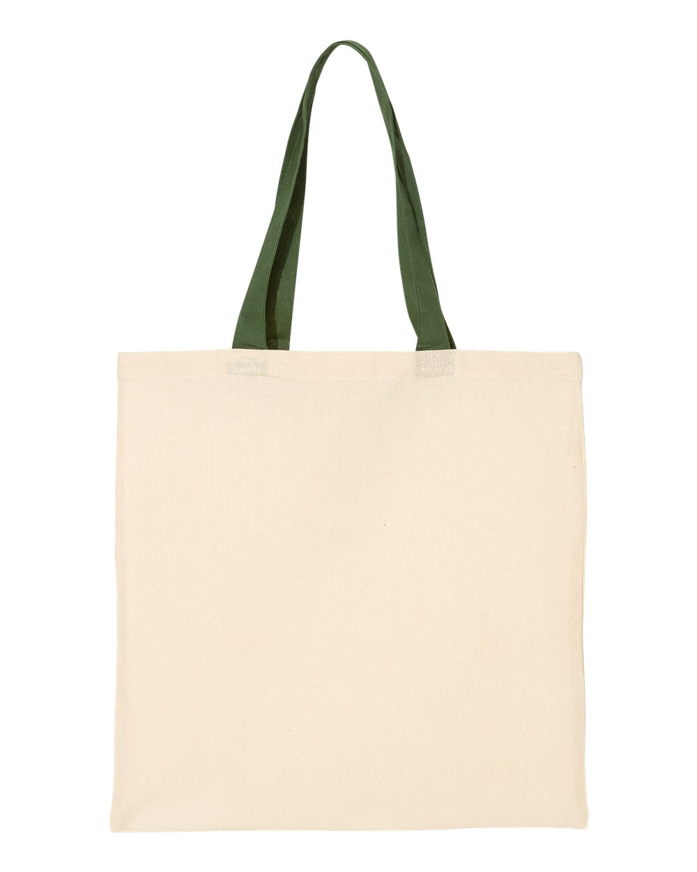 Q-Tees™ Economical Tote w/Contrast-Color Handles