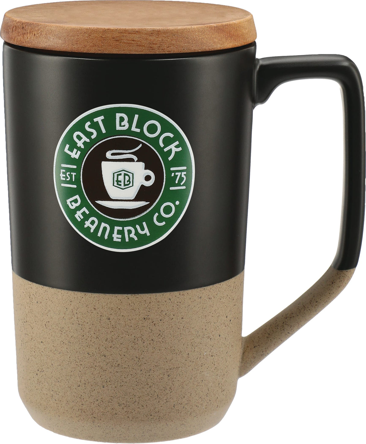 Tahoe Tea & Coffee 16 Oz. Ceramic Mug w/Wood Lid