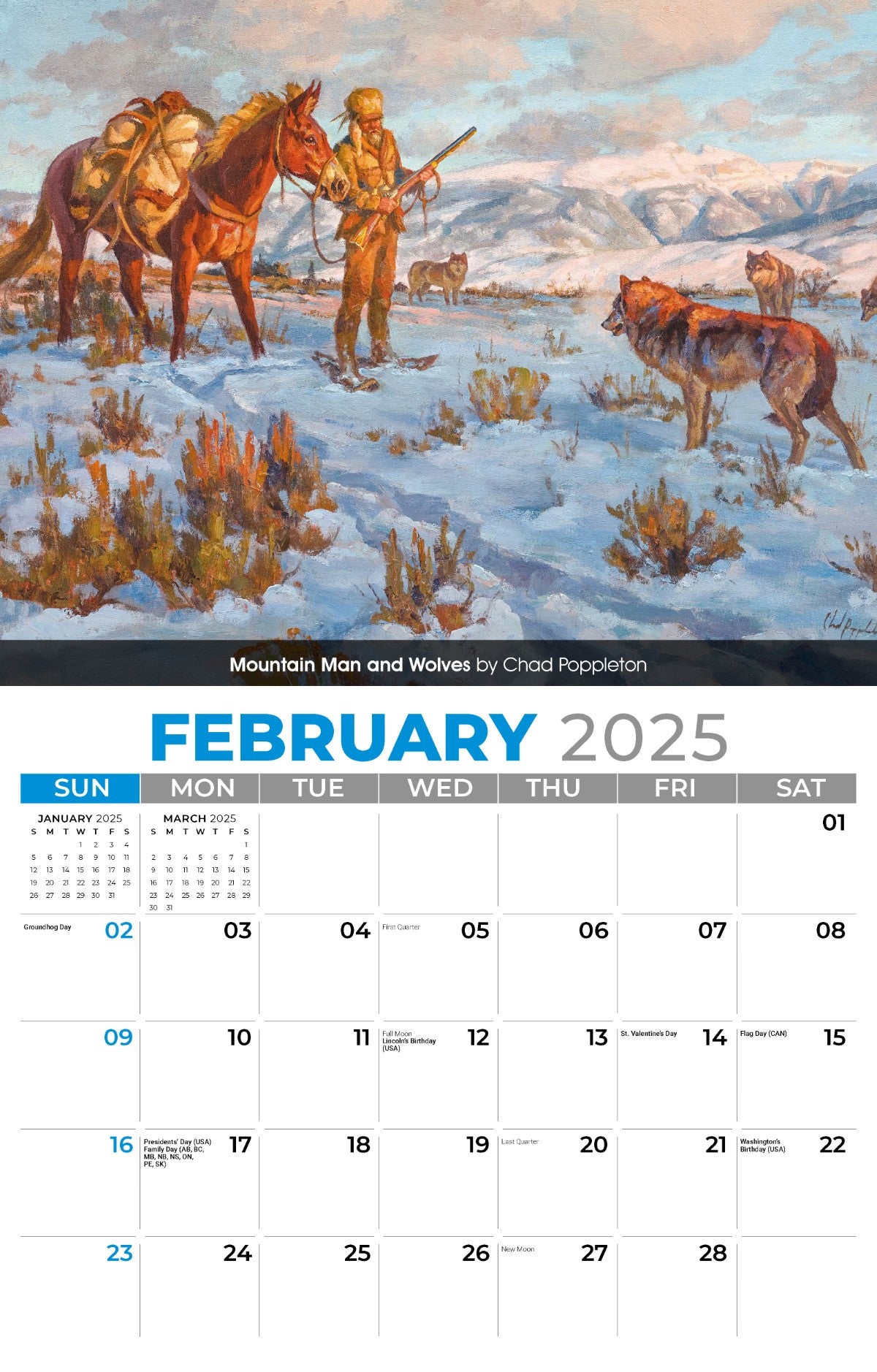 Galleria Wall Calendar 2025 Spirit of the West