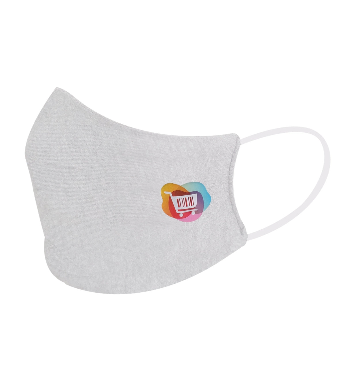 Adult Size Fashion Face Mask, 100% Cotton, 2 layer, white - Heat Transfer