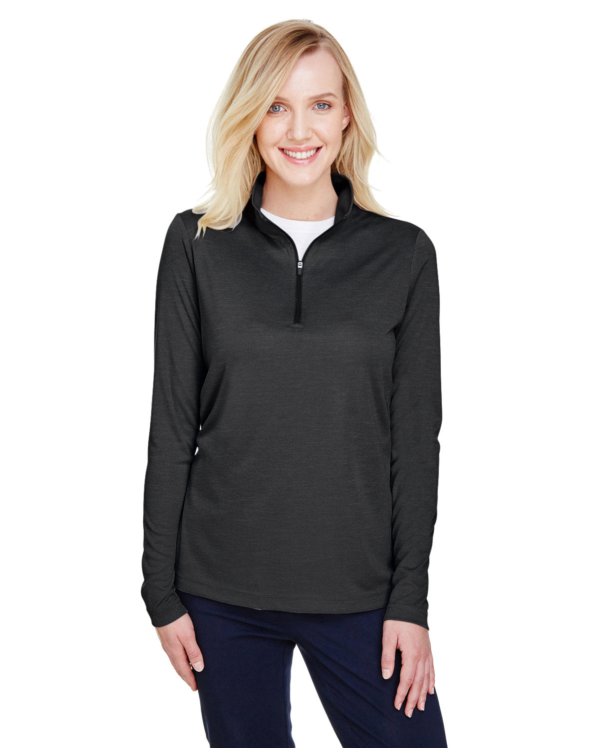 Team 365 Ladies' Zone Sonic Heather Performance Quarter-Zip