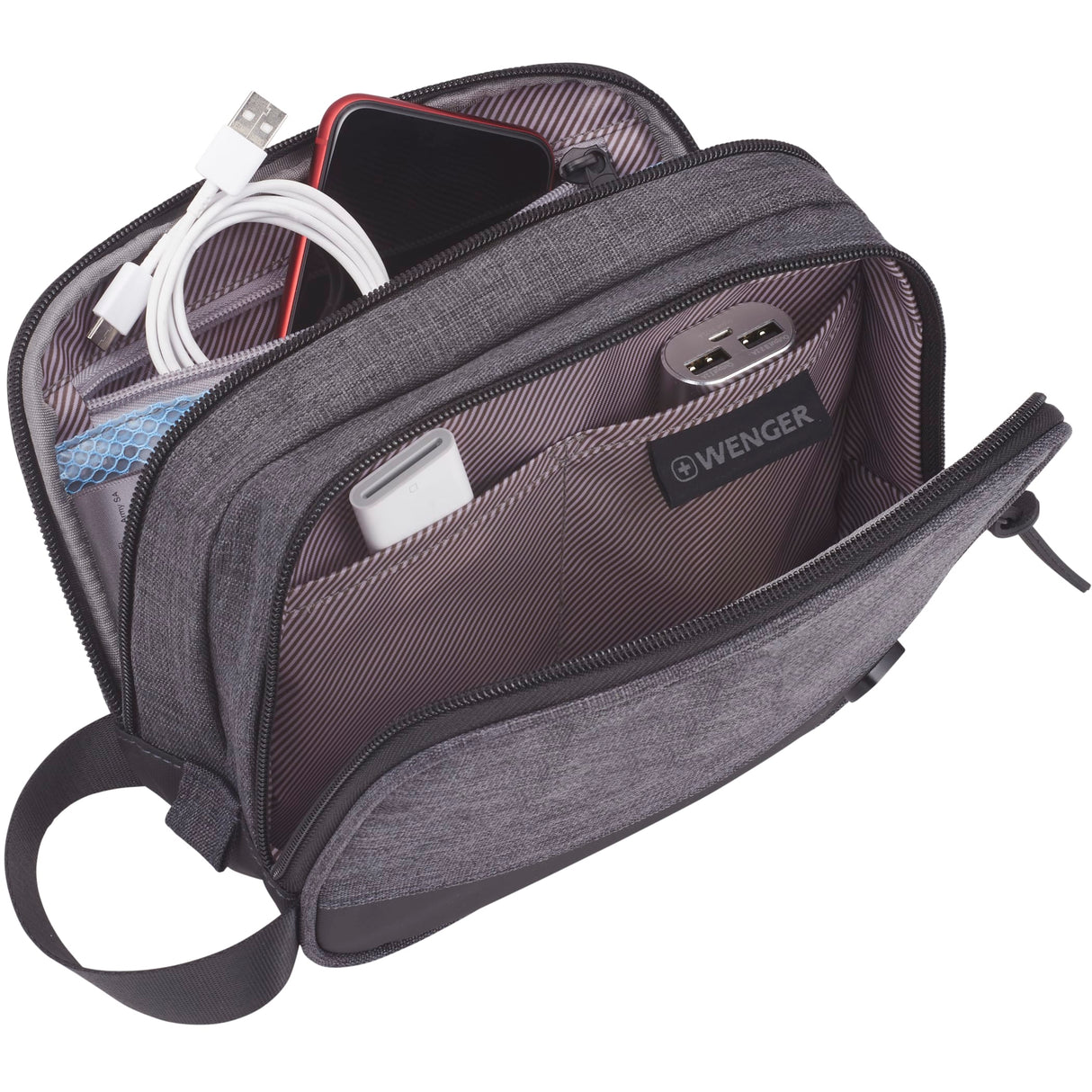 000387 Wenger RPET Dual Compartment Dopp Kit