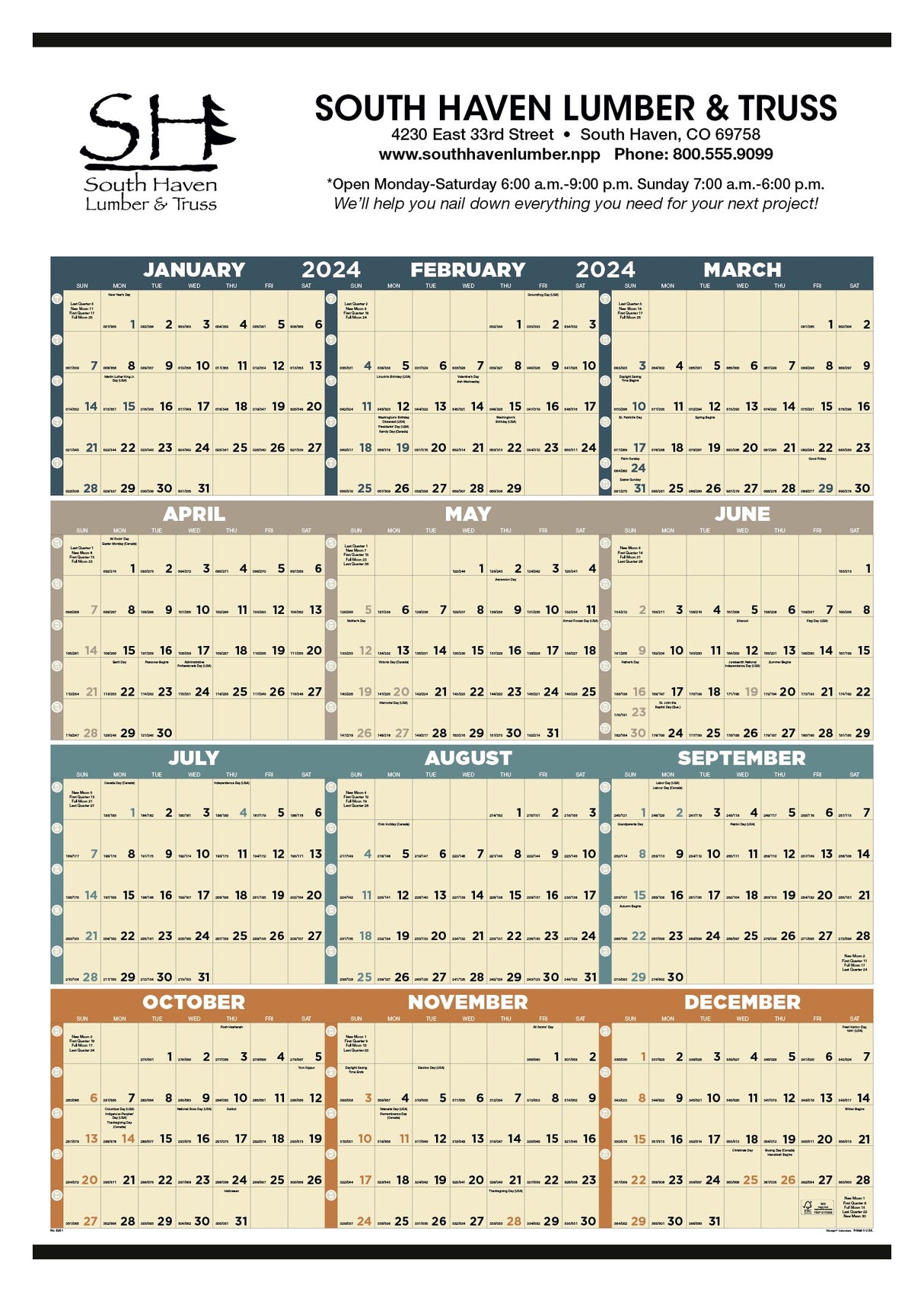 Time Management Span-A-Year (Non-Laminated)