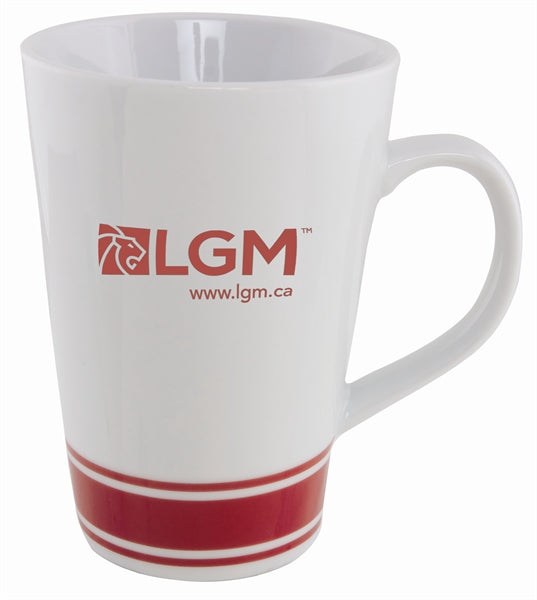 Trois 15oz 2tone white/red mug