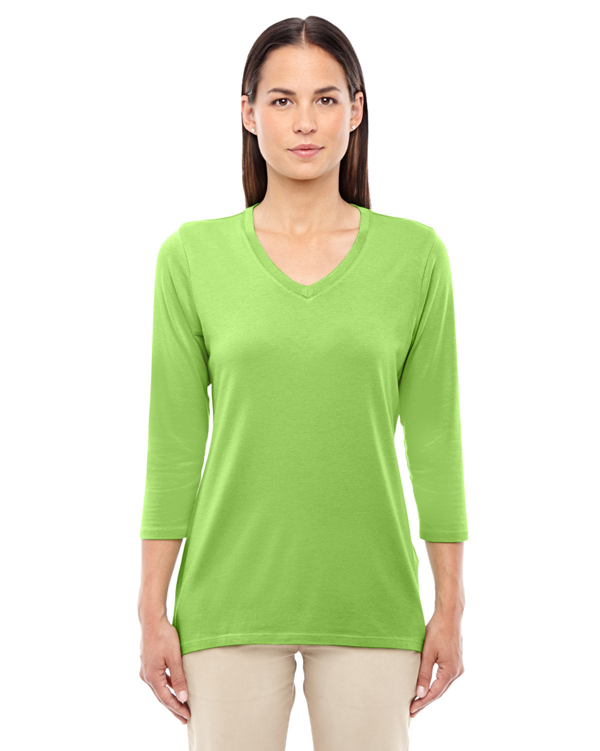 DEVON AND JONES Ladies' Perfect Fit? Bracelet-Length V-Neck Top