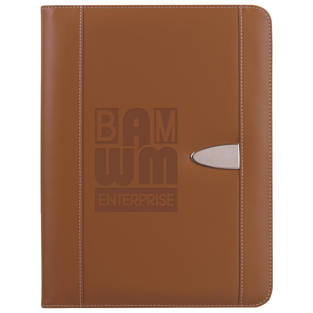 Eclipse Bonded Leather Zippered Portfolio With Calculator