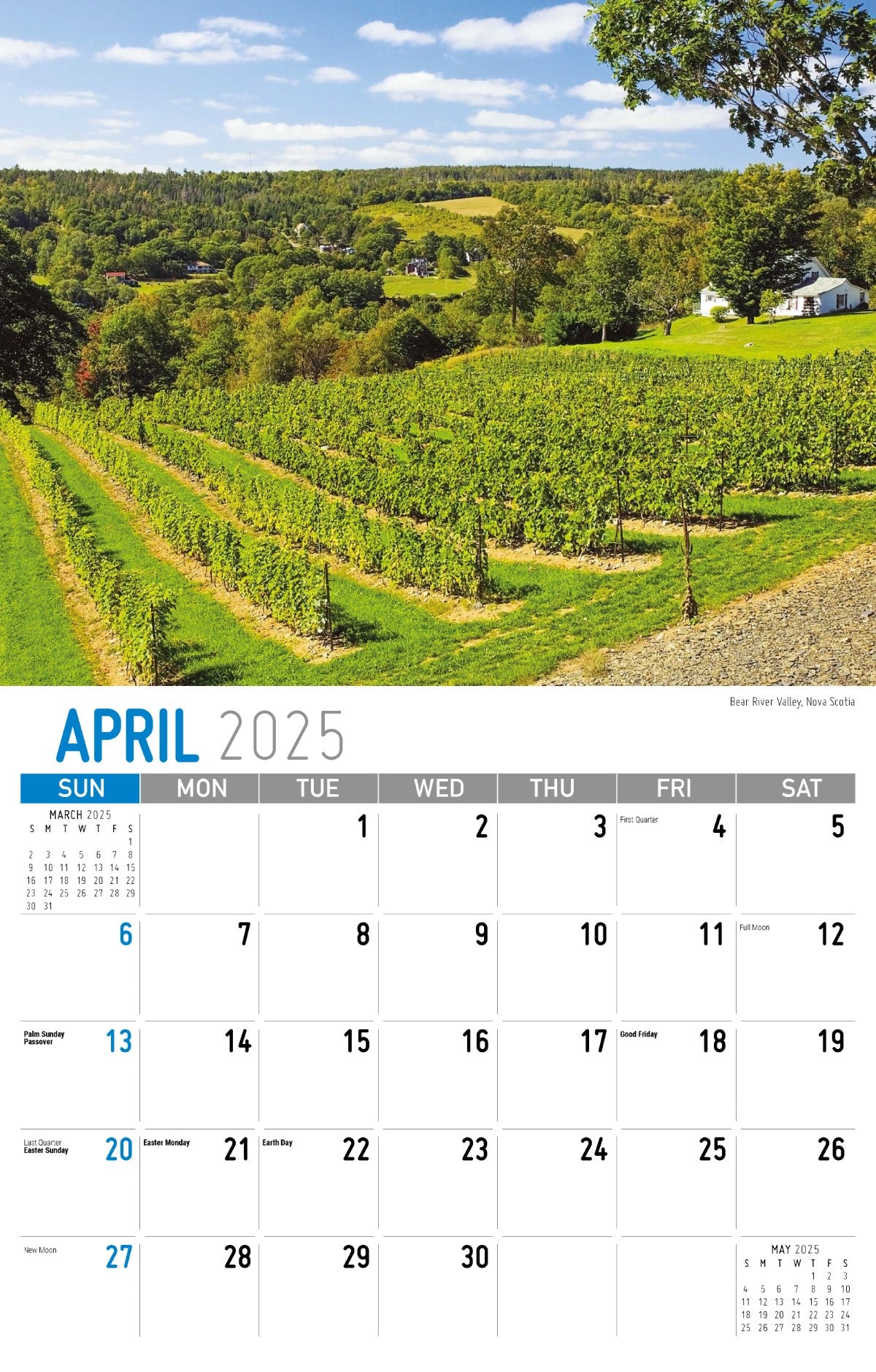 Galleria Wall Calendar 2025 Scenes of Atlantic Canada